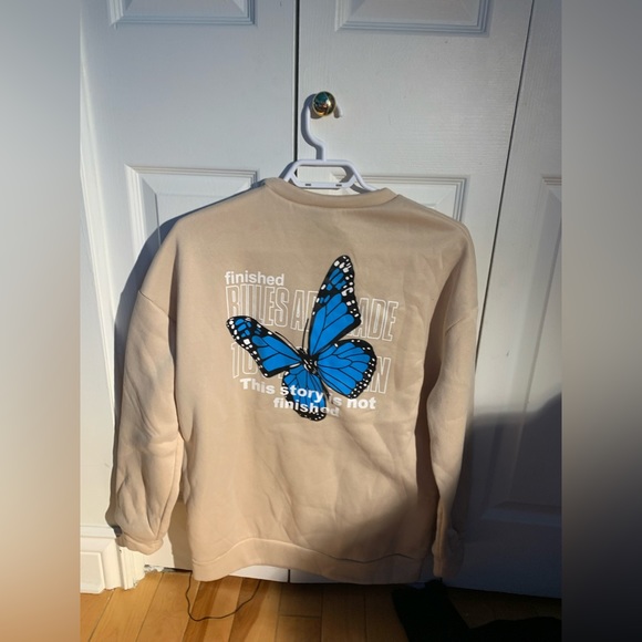 sweat-shirt oversize beige - Picture 3 of 3